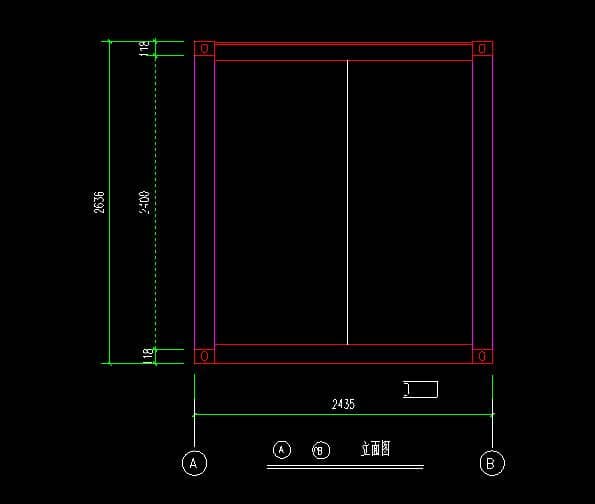 箱房2.4米立面CAD設(shè)計(jì)圖